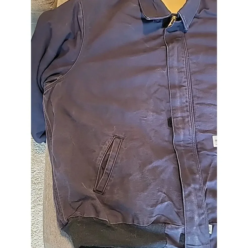 VTG Carhartt Fire Resistant Bomber Jacket 3XL USA Made Workwear